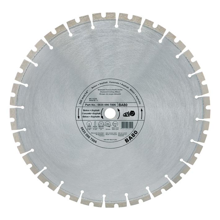 Diamond cutting wheels - Concrete / Asphalt (BA)